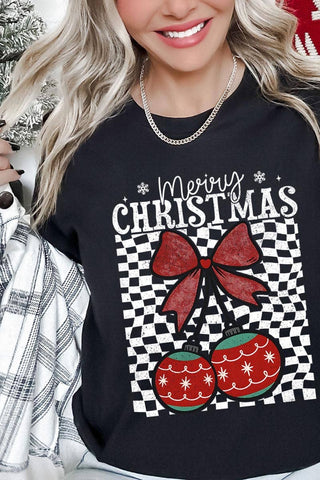 Cherry Ornament Christmas Graphic Tee - Rise and Redemption