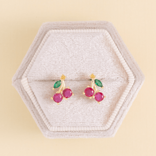Cherry Studs On Velvet Tag - Rise and Redemption