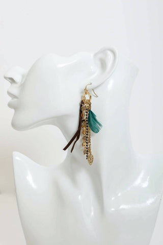 Chic Feather Dangle Earrings - Rise and Redemption