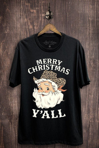 Christmas Leopard Santa Tee - Rise and Redemption