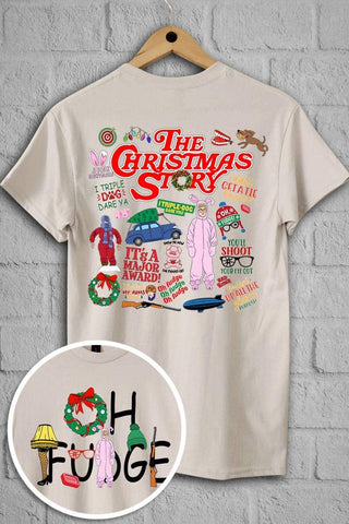 Christmas Movie Story Graphic Heavy Cotton Tee - Rise and Redemption