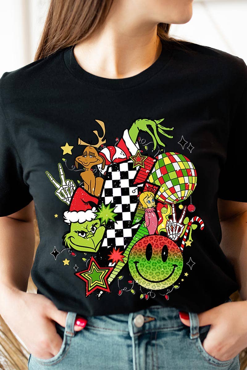 CHRISTMAS,GRINCH UNISEX SHORT SLEEVE,GRAPHIC TEE,GRAPHIC - Rise and Redemption