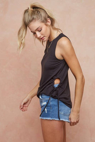 Cinched Cut Out Side Tank - Rise and Redemption