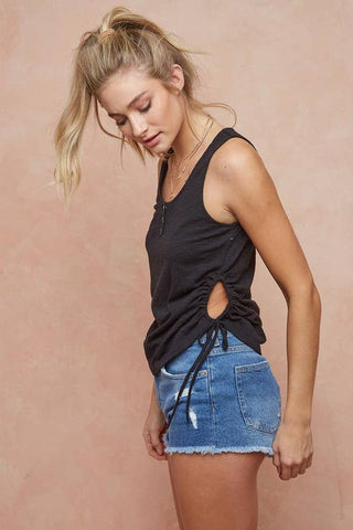 Cinched Cut Out Side Tank - Rise and Redemption