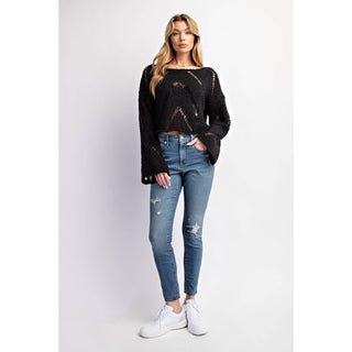 CLASSIC LIGHT - WEIGHT OPEN WEAVING KNITTING PULLOVER - Rise and Redemption