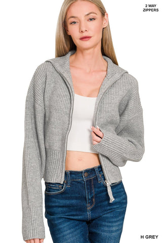 Collared Zip Up Sweater - Rise and Redemption