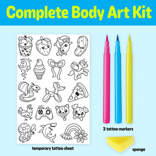 Color in Neon Tattoos Mini Craft Kit for Kids - Rise and Redemption