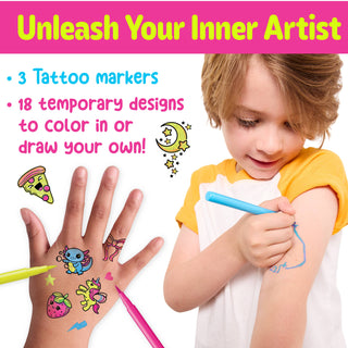 Color in Neon Tattoos Mini Craft Kit for Kids - Rise and Redemption