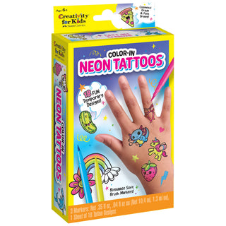 Color in Neon Tattoos Mini Craft Kit for Kids - Rise and Redemption