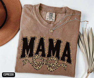 Comfort Colors Leopard Coquette Bow Mama Shirt Mothers Day - Rise and Redemption