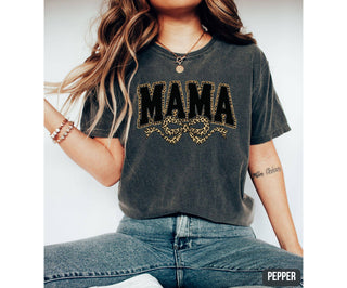 Comfort Colors Leopard Coquette Bow Mama Shirt Mothers Day - Rise and Redemption