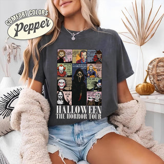 Comfort Colors Retro Horror Characters Halloween Shirt, - Rise and Redemption