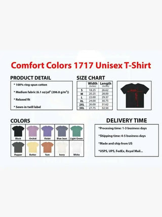 Comfort Colors Retro Horror Characters Halloween T-Shirt - Rise and Redemption
