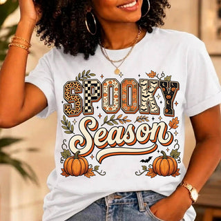Comfort Colors Spooky Season Shirt, Pumpkin Halloween Shirt, - Rise and Redemption