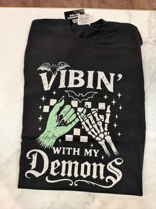 Comfort Colors Vibin With My Demons Tee - Rise and Redemption