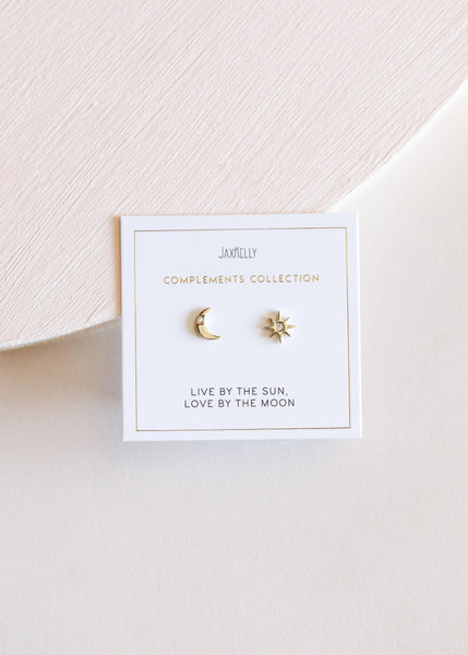 Complements - Sun & Moon - Gold Earrings - Rise and Redemption