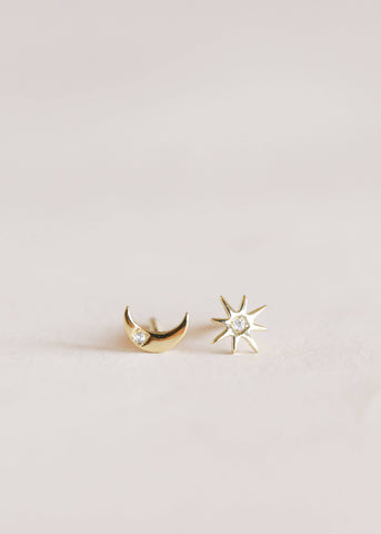 Complements - Sun & Moon - Gold Earrings - Rise and Redemption