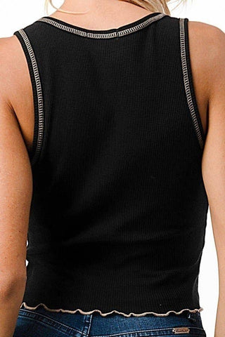 Contrast thread thermal tank top - Rise and Redemption