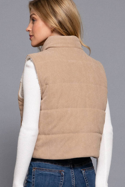 Court Corduroy Puffer Vest - Rise and Redemption