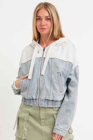 Courtney Contrast Denim Jacket - Rise and Redemption