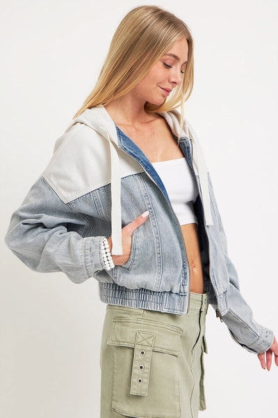 Courtney Contrast Denim Jacket - Rise and Redemption