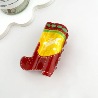 Cowboy Boots Acrylic Hair Claw Clip - Rise and Redemption