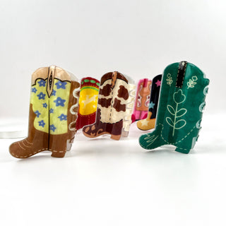 Cowboy Boots Acrylic Hair Claw Clip - Rise and Redemption