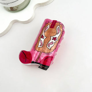 Cowboy Boots Acrylic Hair Claw Clip - Rise and Redemption
