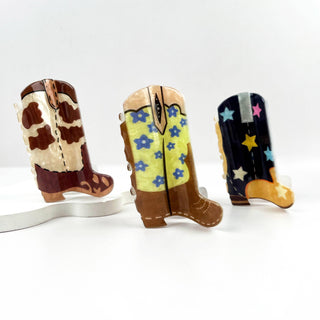 Cowboy Boots Acrylic Hair Claw Clip - Rise and Redemption