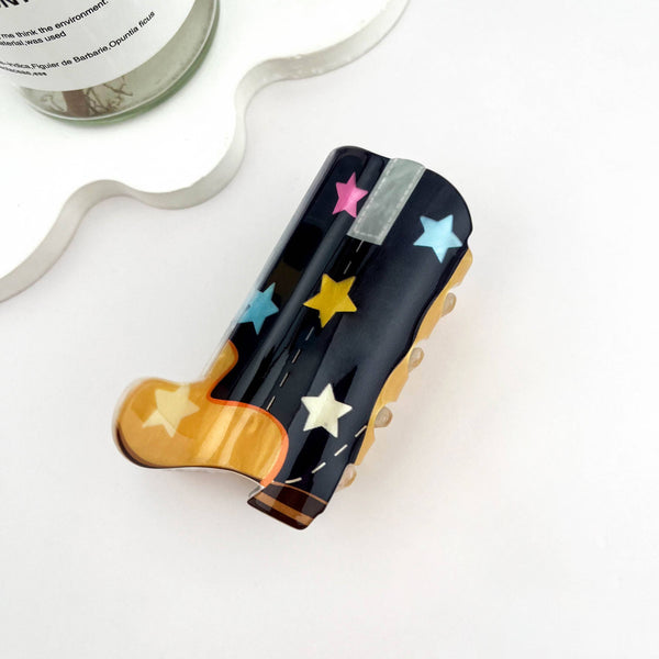 Cowboy Boots Acrylic Hair Claw Clip - Rise and Redemption