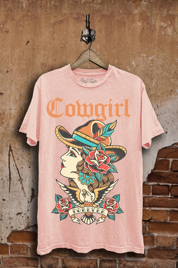 Cowgirl Forever Tattoo Graphic Top - Rise and Redemption