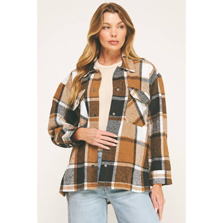 COZY CHIC OVERSIZED FLANNEL SHACKET - Rise and Redemption
