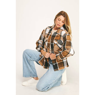 COZY CHIC OVERSIZED FLANNEL SHACKET - Rise and Redemption