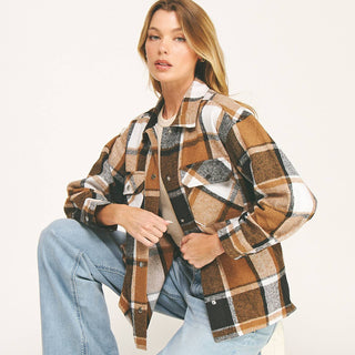 COZY CHIC OVERSIZED FLANNEL SHACKET - Rise and Redemption