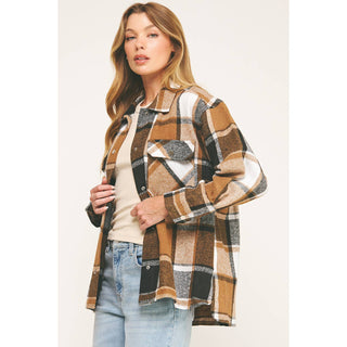 COZY CHIC OVERSIZED FLANNEL SHACKET - Rise and Redemption