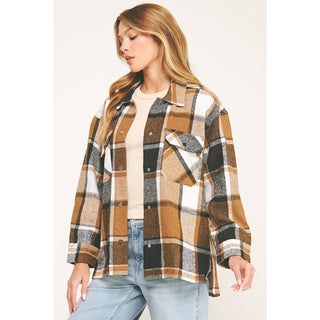 COZY CHIC OVERSIZED FLANNEL SHACKET - Rise and Redemption