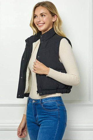 Cozy Sherpa Lined Quilted Vest - Rise and Redemption