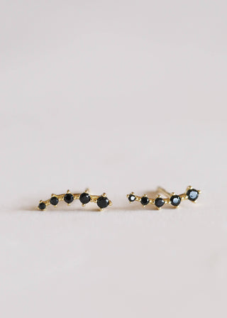 Crawler - Black CZ - Gold Earrings - Rise and Redemption