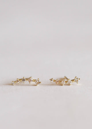 Crawler - Champagne CZ - Gold Earrings - Rise and Redemption