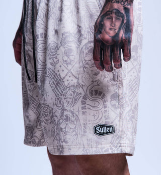 Creeping Death Ewaist Boardshort Off - White - Rise and Redemption