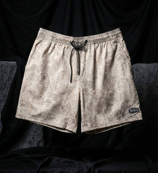 Creeping Death Ewaist Boardshort Off - White - Rise and Redemption