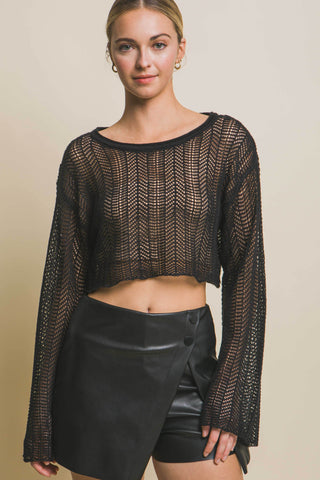 Cropped mesh net knit - Rise and Redemption