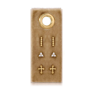 Cross Accented Set/3 Stud Set on Velvet Tag - Rise and Redemption