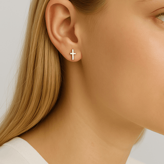 Cross Stud Earrings - Rise and Redemption
