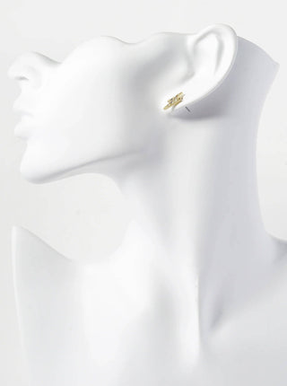 Crystal Pave 14mm Lightning Bolt Stud Earrings - Rise and Redemption