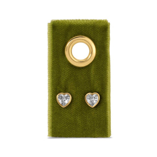 Cubic Zirconia Studs on Velvet Tag - Rise and Redemption