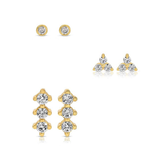 Curated Velvet Stud Set: 3 Trending Styles - Rise and Redemption