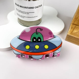 Cute cartoon UFO alien hair claw clip - Rise and Redemption