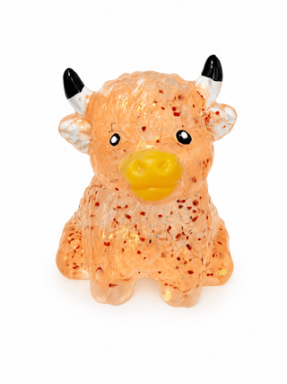 Cute Pinch Glitter Highland Bull Squishy - Rise and Redemption