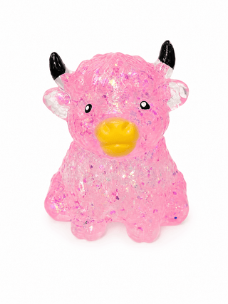 Cute Pinch Glitter Highland Bull Squishy - Rise and Redemption